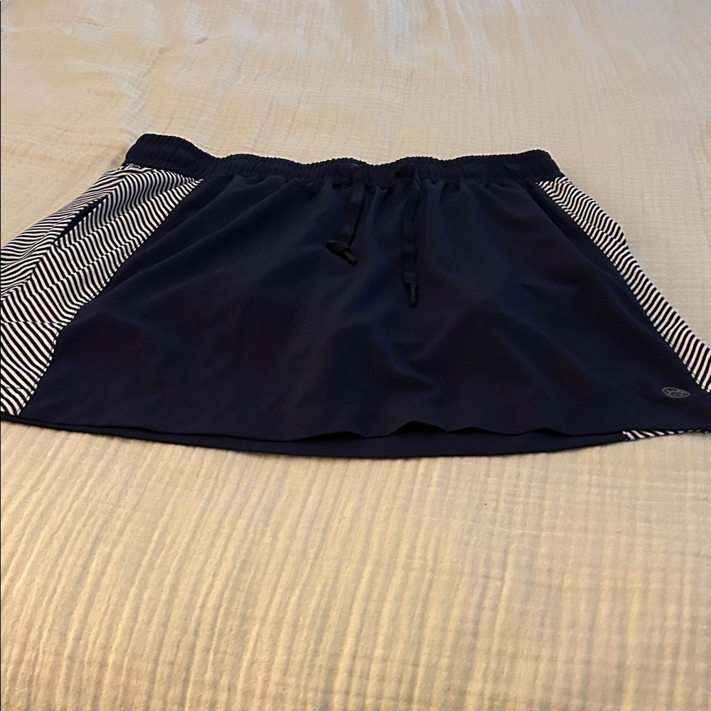 Southern Tides Navy and White Striped Skort